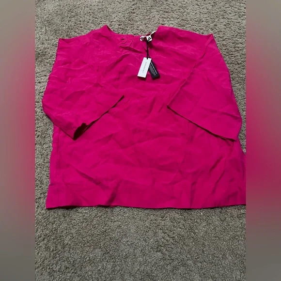 BANANA REPUBLIC VISCOSE-LINEN DUPIONI TIE-WAIST TOP - Picture 8 of 11